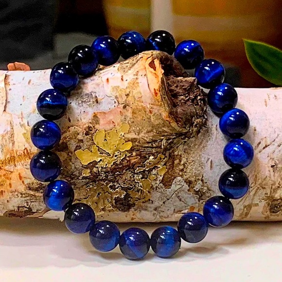 Hand Crafted Jewelry - 🆕New Blue Tiger’s Eye 8mm Healing Gemstone Bracelet